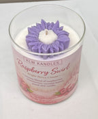 Raspberry Swirl 8 oz Glass Jar Candle