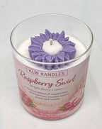 Raspberry Swirl 8 oz Glass Jar Candle
