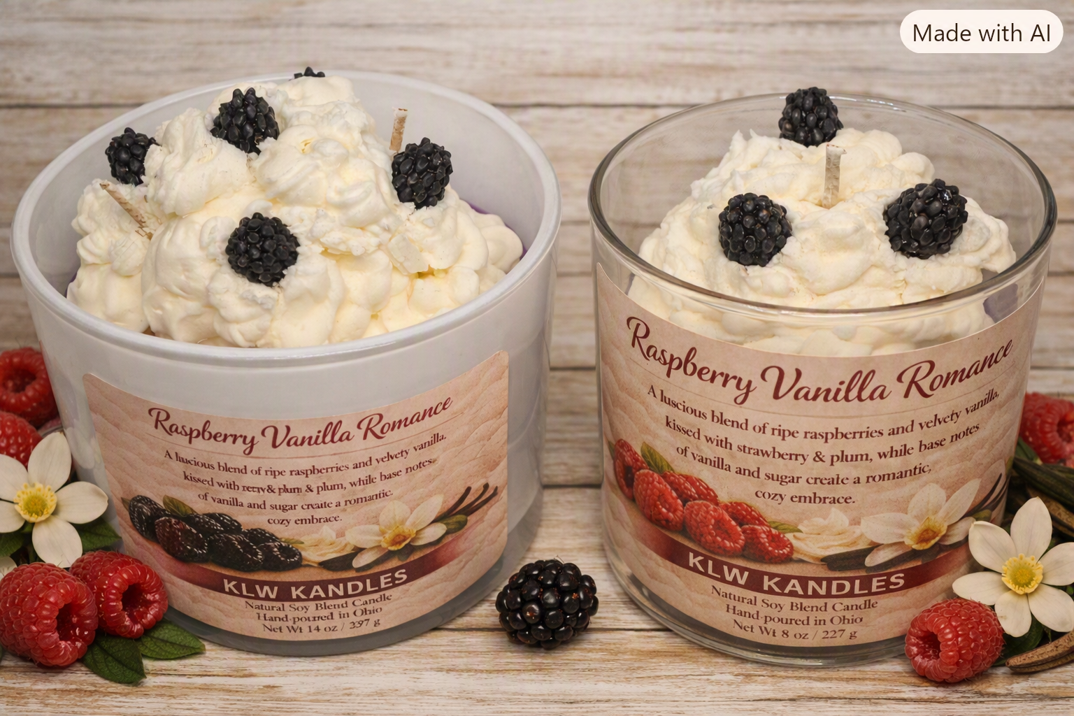 Raspberry Vanilla Romance Jar Candles