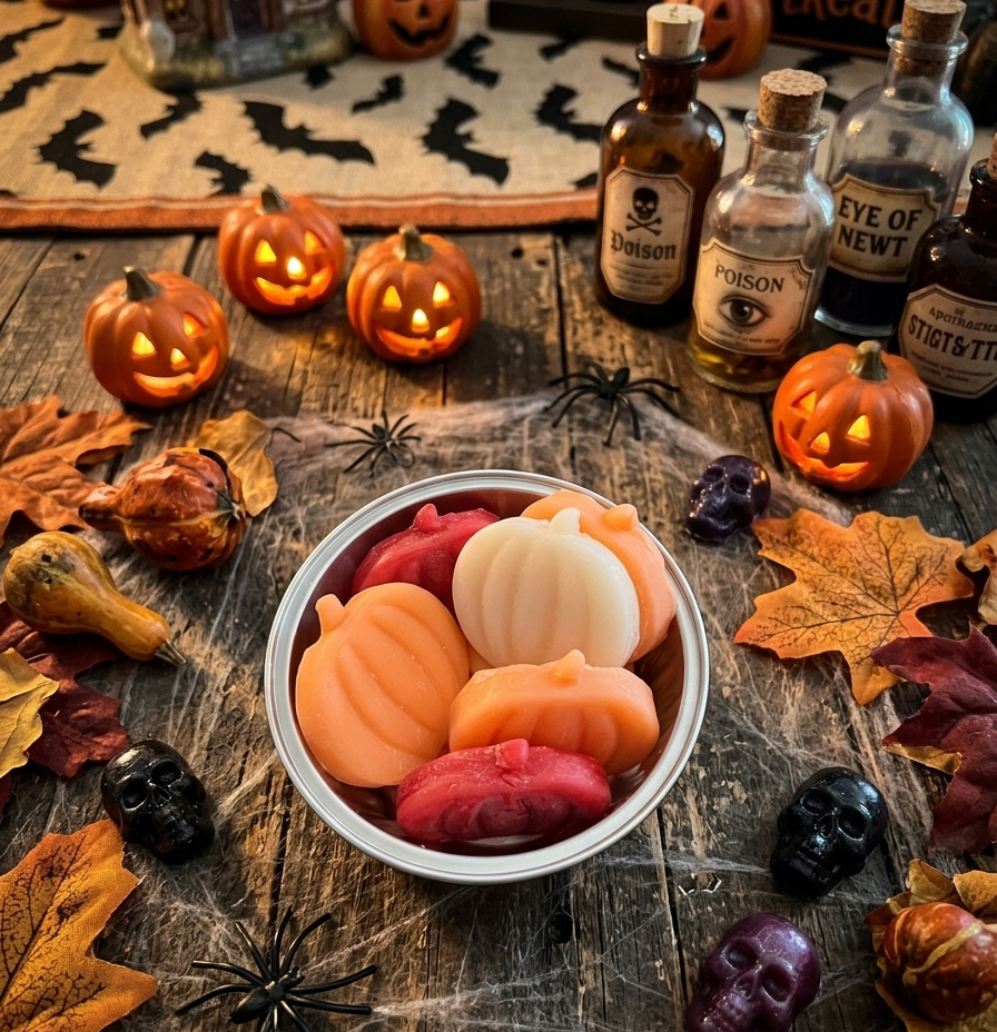 Tin of Pumpkin-Shaped Wax Melts - Mystic Pumpkin Scent
