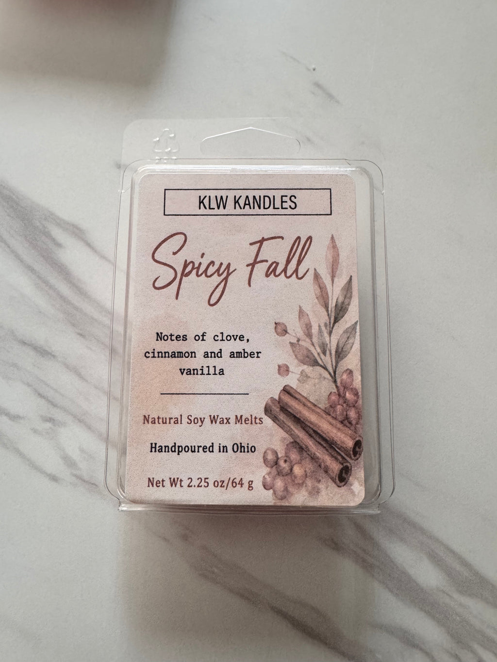Spicy Fall Scent Soy Wax Melt