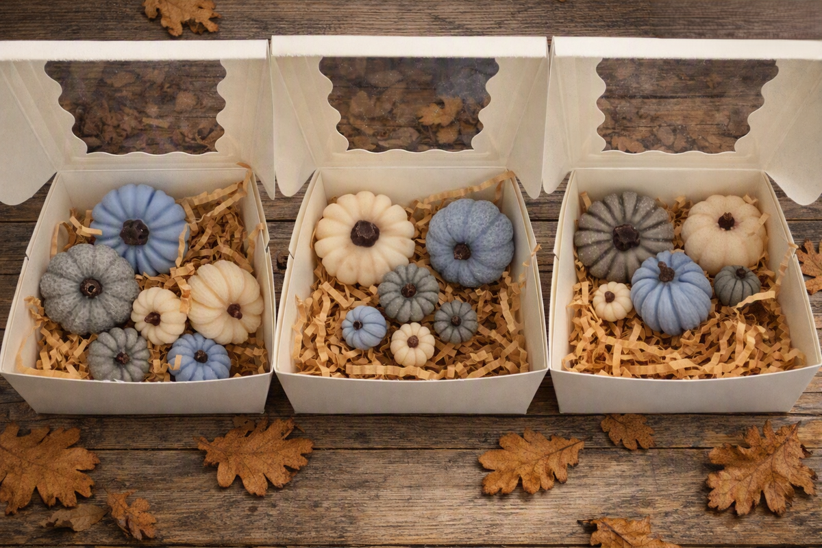Set of Pumpkin Shape Wax Melts - Sweater Season