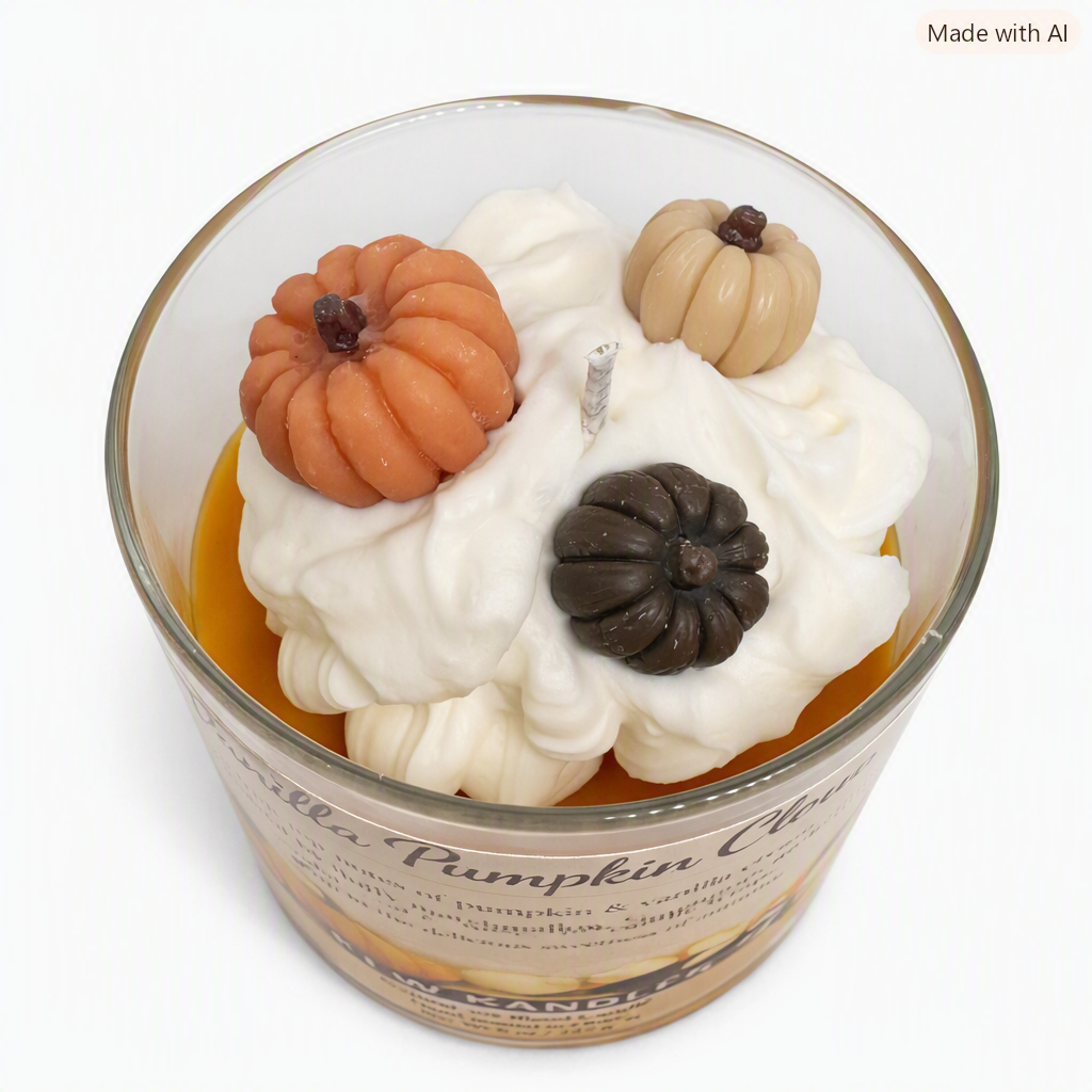 Vanilla Pumpkin Cloud 8 oz Glass Jar Candle