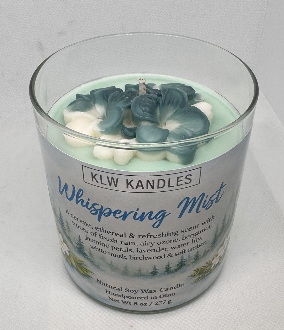Whispering Mist 8 oz Glass Jar Candle