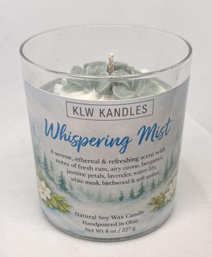 Whispering Mist 8 oz Glass Jar Candle