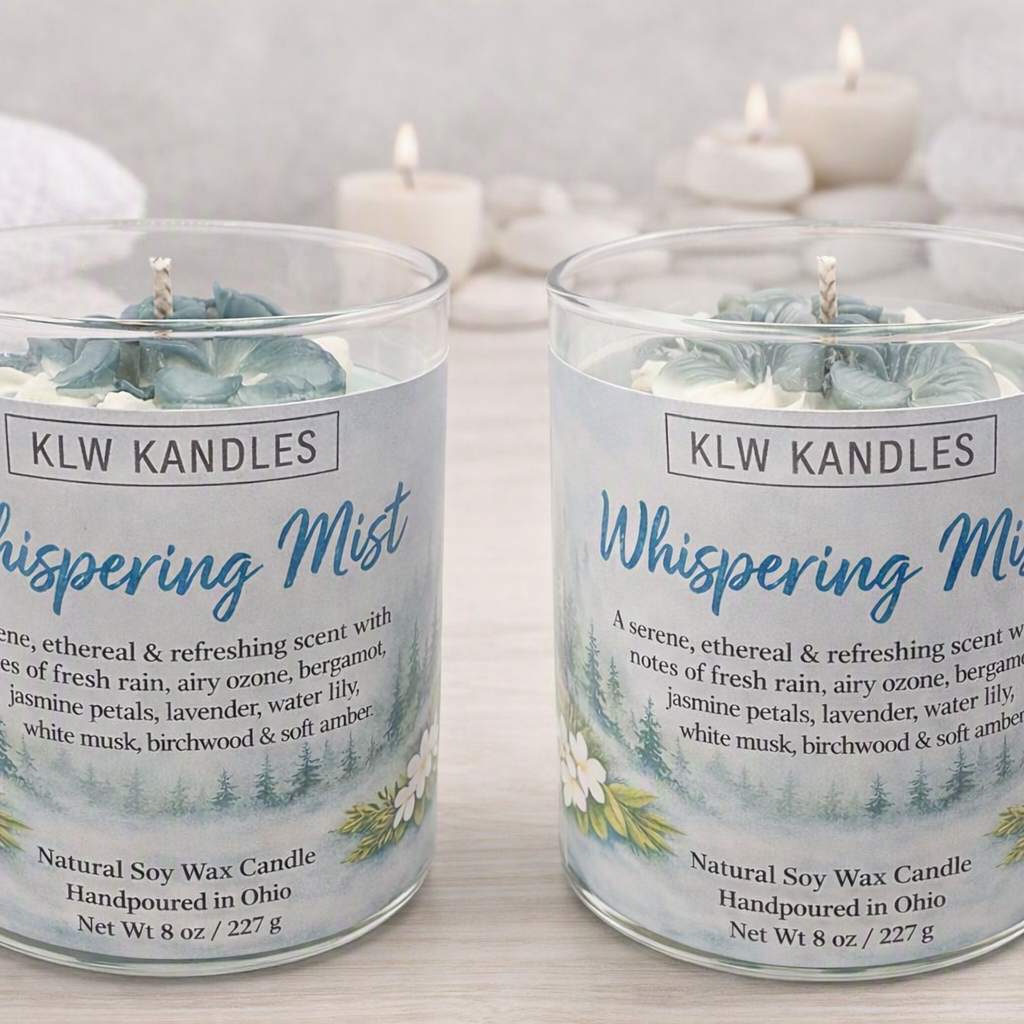 Whispering Mist 8 oz Glass Jar Candle