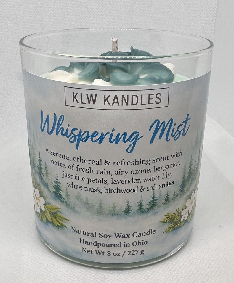 Whispering Mist 8 oz Glass Jar Candle